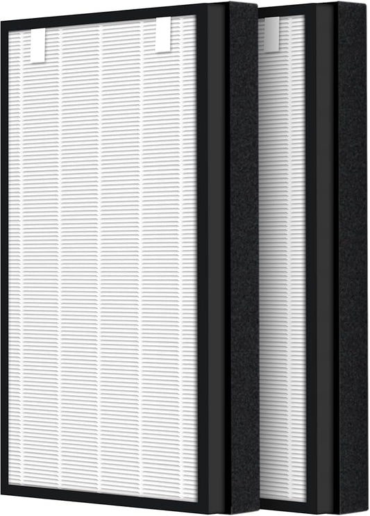 HSP003 True HEPA Filter Replacements for Hathaspace Air Purifier Filters HSP003,3 in 1 H13 True HEPA Filter with Activated Carbon Pre-Filter,2 Pack