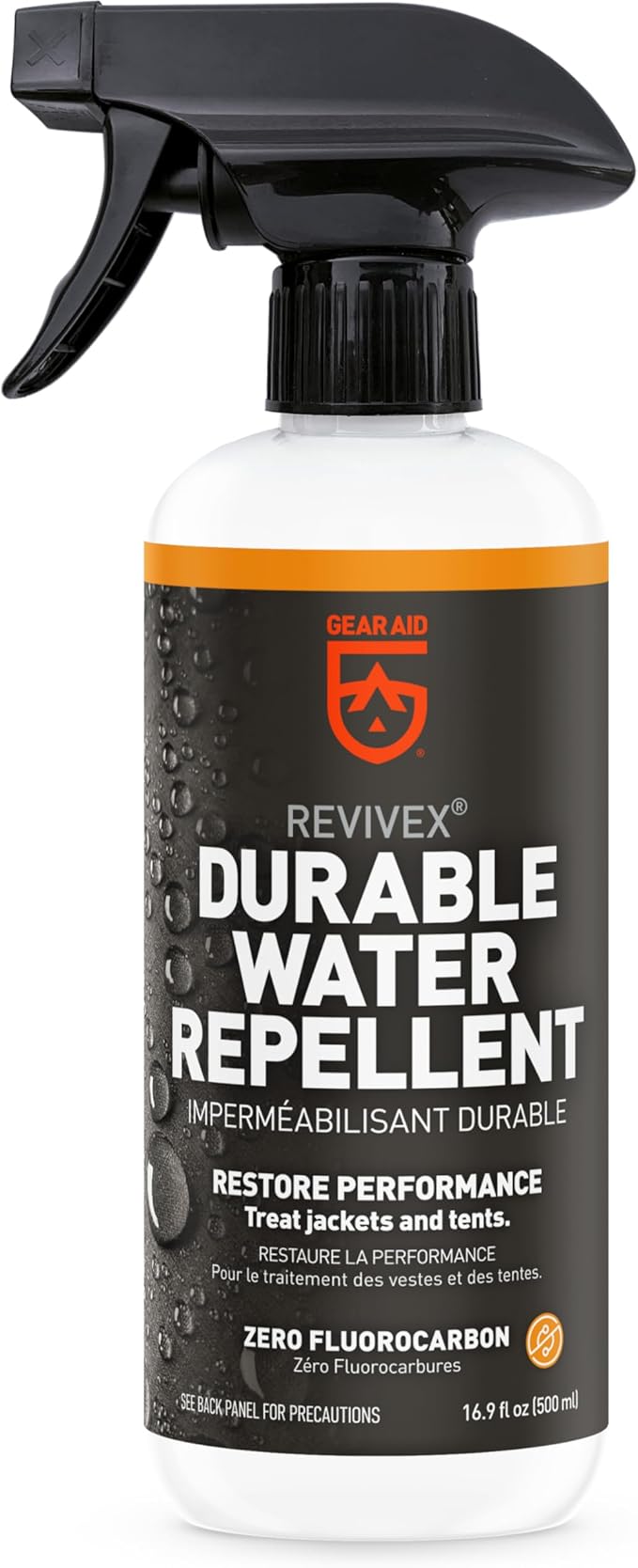 GEAR AID Revivex Durable Water Repellent (DWR) Spray for Waterproofing & Wash-in Water Repellent, Concentrated Formula for Outerwear, 10 Ounce