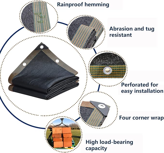 Pool Leaf Net Cover，Rectangle Pool Covers for Inground Pools, Cuttable Protective Fine Mesh with Extra 3m-10m Rope for Easy Setup(Size:2m*5m)