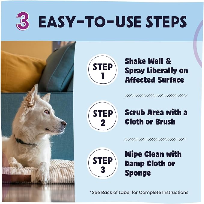 Pawstruck Professional Strength Pet Stain & Odor Remover - Natural Enzyme Cleaning Solution for Dogs & Cats - Safe and Effective Smell Eliminator - 32 oz - Packaging May Vary