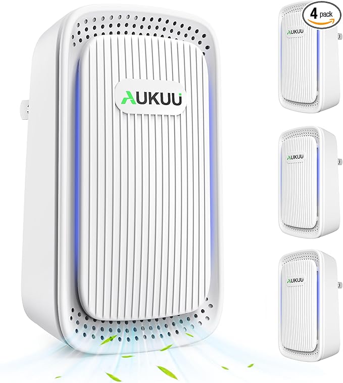 Air Ionizers (4 Pack）- Plug In Negative Ion Air Purifiers - Quiet Air Freshener for Home, Bedroom, Office, Basement - Portable Air Purifier Odor, Smoke, Dust, Pet Smell - Mini Air Cleaner White
