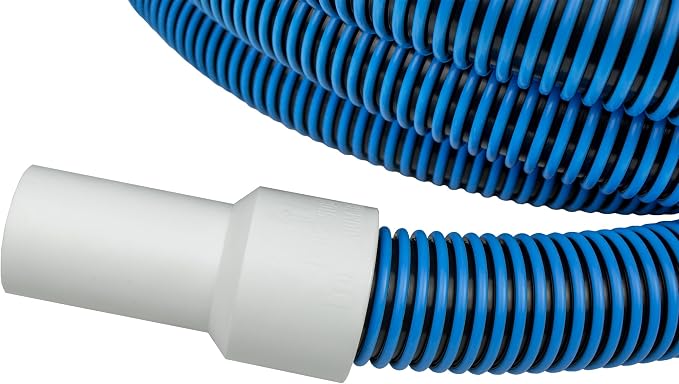 Heavy-Duty Manual Pool Vacuum Hose, 35 Ft x 1-1/2”, Kink-Free Swivel Cuff, Professional Grade Spiral-Wound Design, UV & Chemical Resistant for Inground & Above Ground Pools, Made in USA