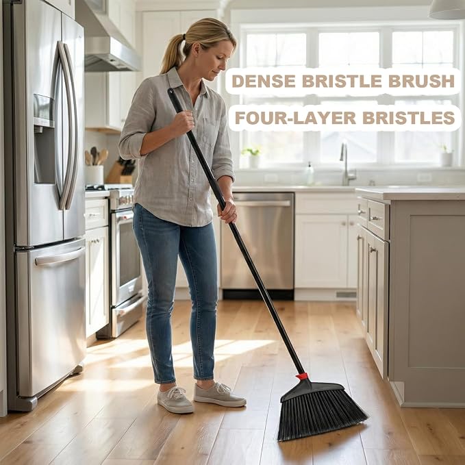 Heavy-Duty Broom- Commercial Broom for Indoor or Outdoor Cleaning