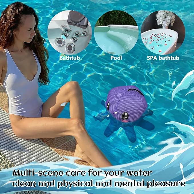 Hot Tub Scum Absorber for Spa Hot Tub,Hot Tub Sponge Scum Absorber.Spa Sponges for Hot Tub Cleaner Reusable.Hot Tub Skimmer,Hot Tub Oil Scum Absorber,Scum Balls for Spas Hot Tub,1 Pack