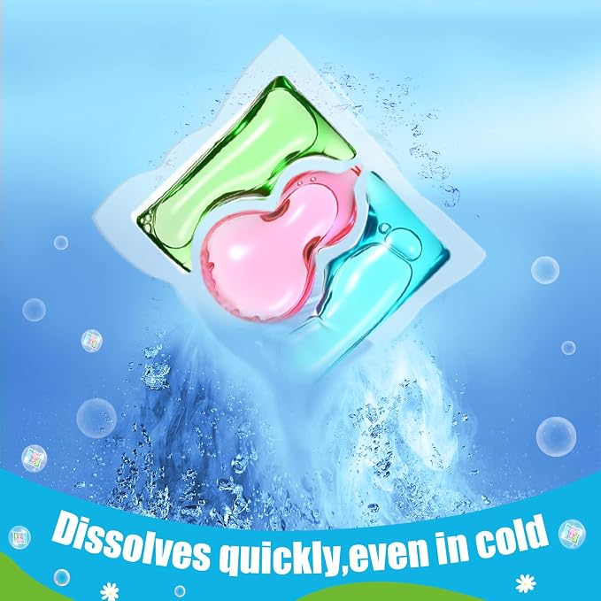 160 Count Laundry Detergent Pods Bulk 3 in 1 Washing Machine Detergent Pods Ultra Concentrated Tackles Tough Odors, Remover Powerful Decontamination, Fragrance Enhancement