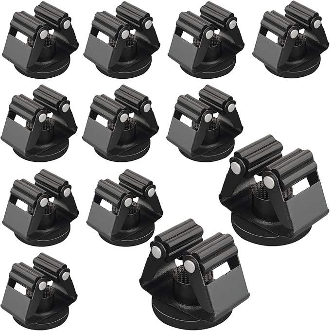 MUTUACTOR Magnetic Broom Holder,12 Pack Magnetic Mount Heavy Duty Garden Tool Organizer for Garage,Non-slip Universal Yard Tool Rack Storage Magnetic Holder for Brooms Mops Garden Shovels Hoes Tools