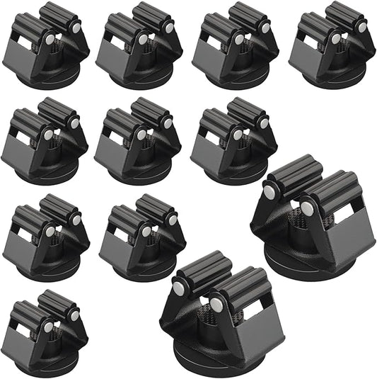 MUTUACTOR Magnetic Broom Holder,12 Pack Magnetic Mount Heavy Duty Garden Tool Organizer for Garage,Non-slip Universal Yard Tool Rack Storage Magnetic Holder for Brooms Mops Garden Shovels Hoes Tools