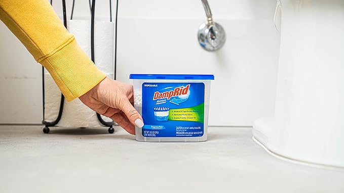 DampRid Fresh Scent Disposable Moisture Absorber, 10.5 oz., 3 Pack - Attracts & Traps Excess Moisture, Eliminates Musty Odors, Creates Fresher, Cleaner Air, White
