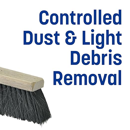 SPARTA Flo-Pac Horsehair-Blend Blend Sweep, Floor Sweep for Cleaning, 24 Inches, Black, (Pack of 12)