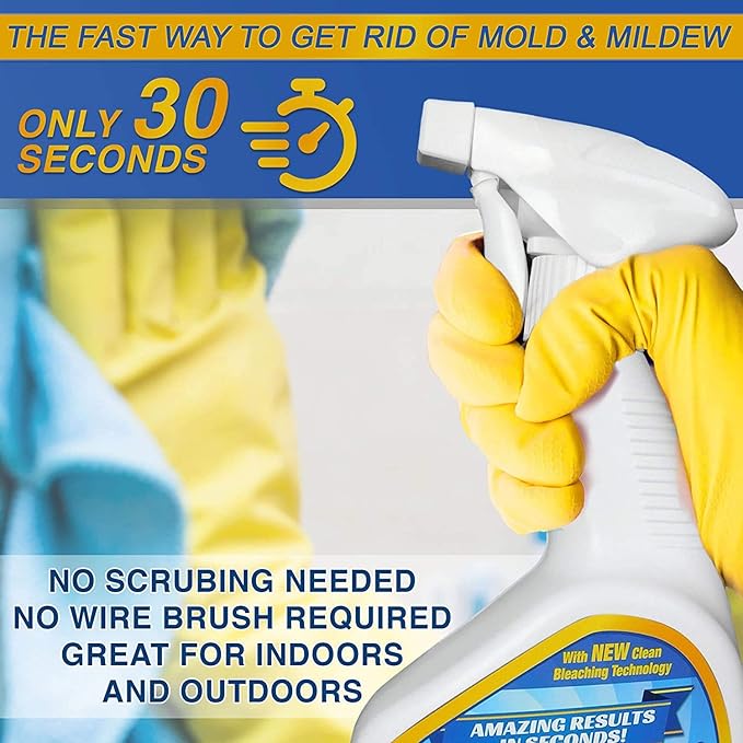 MiracleMist Instant Mold and Mildew Stain Remover 32 Oz. by Encore Coating | 2 Pack (64 Oz Spray)