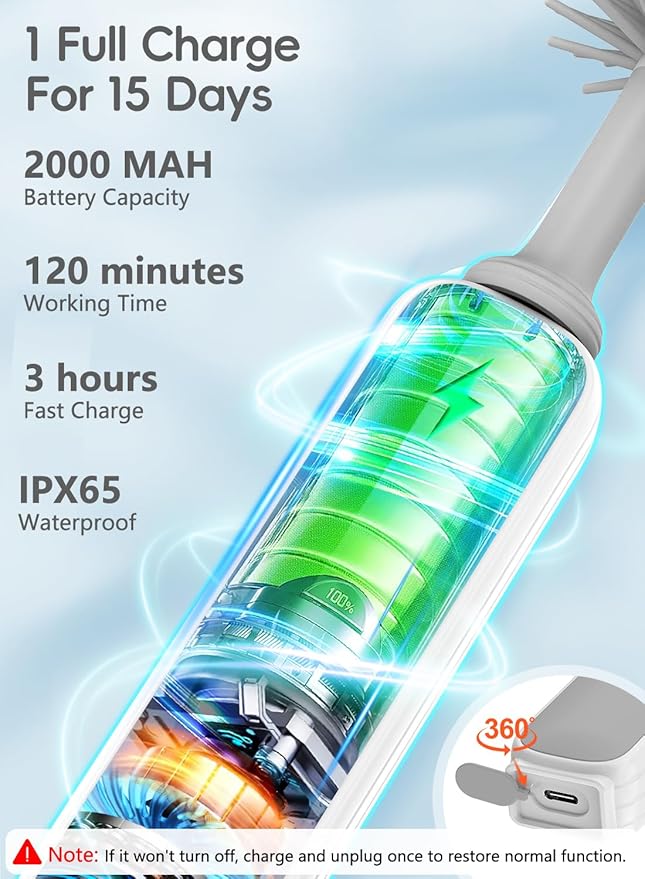 Yasew Electric Bottle Brush Cleaner, Baby Bottle Brush Travel Set, 360° Efficient Cleaning, 2000 mAh Battery, Travel Bottle Brush Set with Drainage Rack and Storage Box, Baby Travel Essential Grey