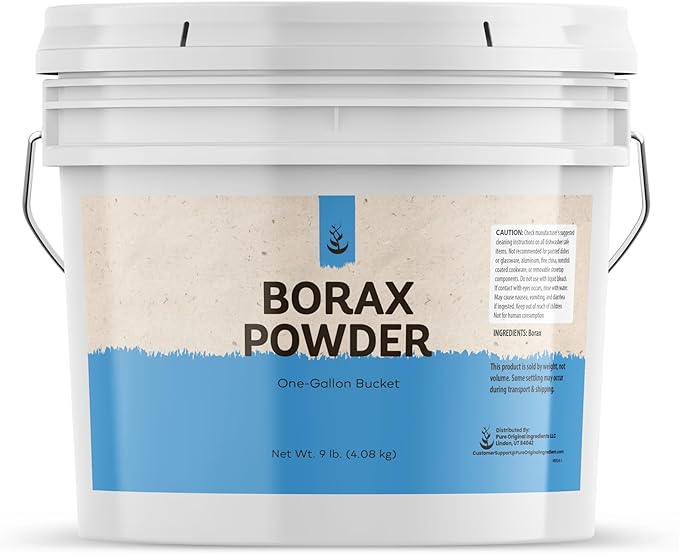 PURE ORIGINAL INGREDIENTS Borax Powder (1 Gallon) Multipurpose Cleaner & Laundry Booster, Deodorizer & Stain Remover