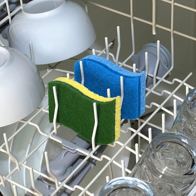 Pine-Sol Heavy Duty Scrub Sponges for Cleaning | Dual-Sided Dishwashing and Scouring Pad | Kitchen Supplies for Washing Dishes, Pots, Pans, 3 Pack