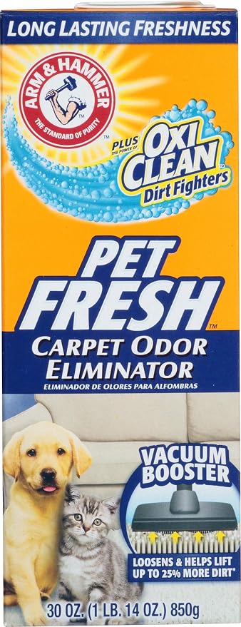 ARM & HAMMER Carpet Odor Eliminator, Pet Fresh, 30 Oz (Pack of 6)