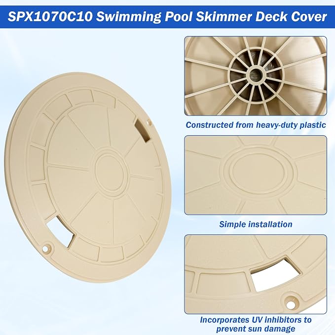 SPX1070C10 Swimming Pool Skimmer Deck Cover, Compatible with Hayward Automatic Skimmer