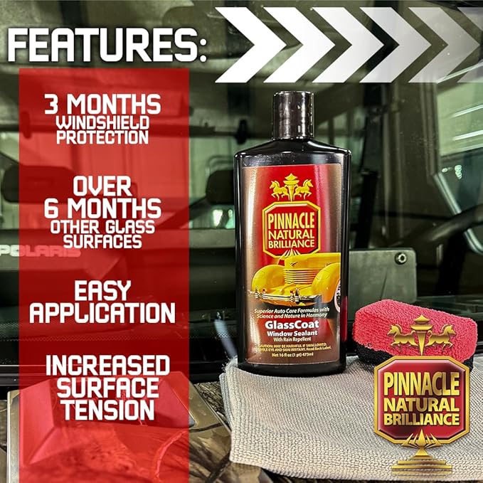 PBMG SONAX Pinnacle Glass Cleaner Combo | Complete Glass Cleaning Kit for Vehicles & Home | Streak-Free Shine on Windows, Mirrors, & Shower Doors | Professional-Grade, Easy to Use | SON-338400-AZBN