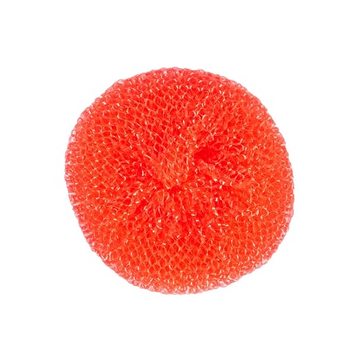 Restaurantware Plastic Dish Scrubbers 40 Pack 2.95 x 2.95 x 0.98 Inches Durable Non-Scratch Scrubbers Plastic Mesh Cleaning Pads Easy Grip Assorted Colors for Multi-Surface Cleaning