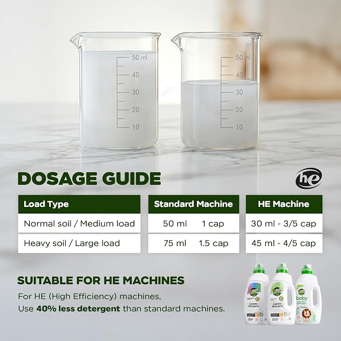 Liquid Laundry Detergent for Colors, Plant-Based Laundry Soap, Non-Toxic, Hypoallergenic, EcoCert Certified, Vegan, Color Protection Formula, 30 Washes, 50.7 fl oz (1500 ml)
