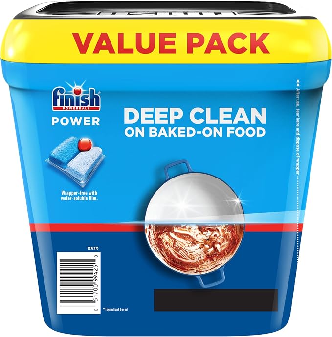 Finish Power Dishwasher Pods, No Pre-Rinse Dishwasher Detergent Soap For Deep Clean & Shine with Degreasing Power, Fresh Scent, 78 Count