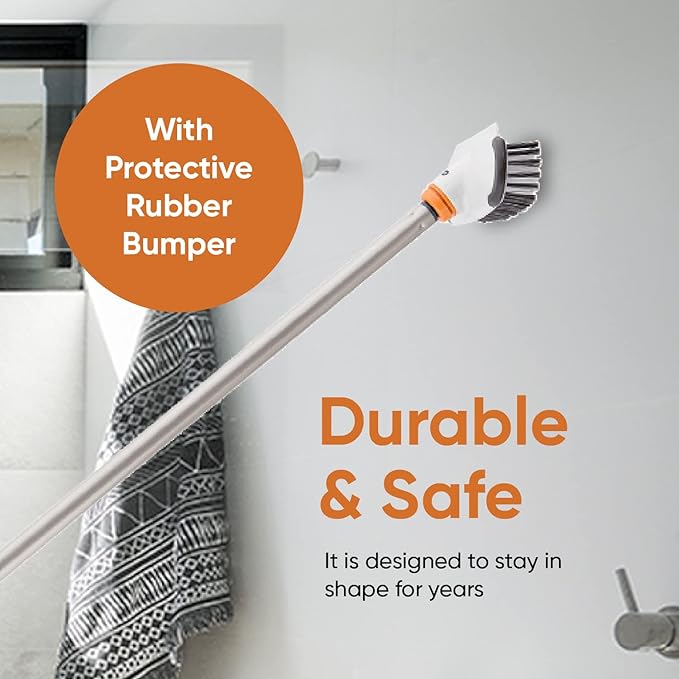 Superio Deck Scrub Brush Head, Heavy Duty Stiff Bristles Grout Scrubber with Scraper - Cleans Hot Tub, Swimming Pool, Granite Tiles, Bathroom, Patio, Kitchen, Wall and Deck (Refill Brush Head)