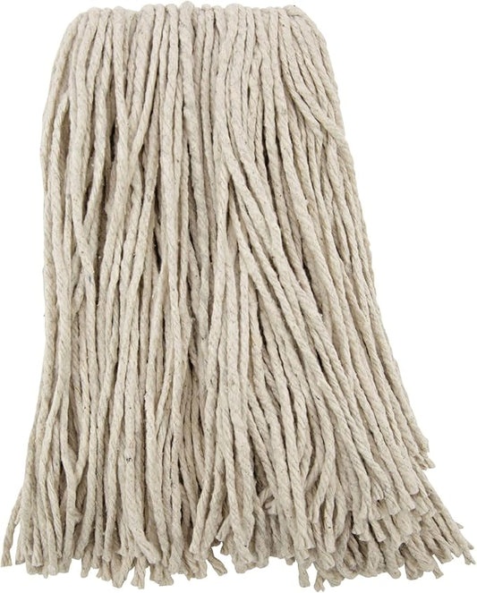 Boardwalk Premium Cut-End Wet Mop Heads, Cotton, 16oz, White, 12/Carton