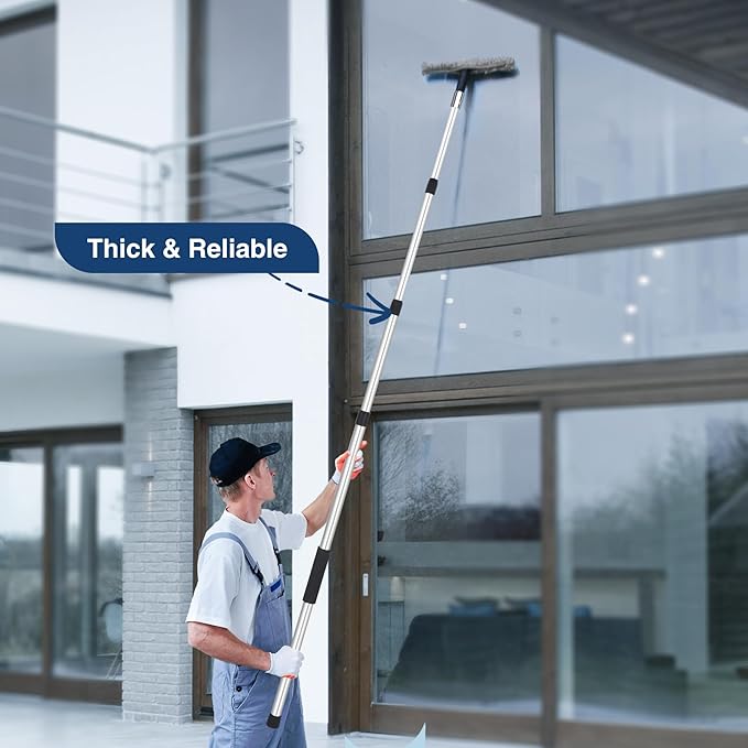 Lineslife Telescoping Pole, 4-12 FT Paint Roller Extension Pole, Multi-Purpose Sturdy Aluminum Alloy with Twist-Lock Design for Windows, Painting, Dusting and Cleaning