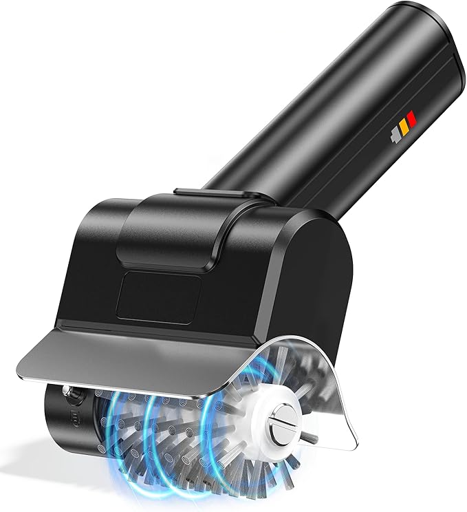 Electric Grill Brush, Heavy-Duty Cordless BBQ Brush with Stainless Steel Bristles, 2000mAh Rechargeable Battery, 1100RPM Motorized Grill Cleaner for Grates, Griddles and Smoker