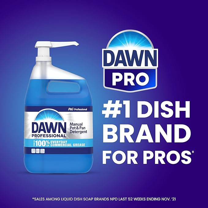 Dawn PRO Manual Pot and Pan Detergent, Dish Soap Liquid for Dishwashing by Hand, Bulk Concentrate for Commercial Use, 5 gal