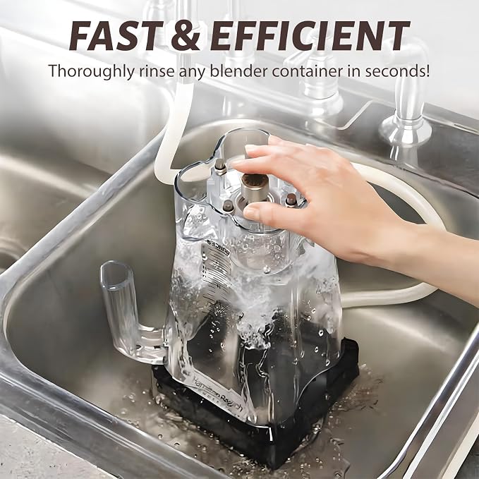 Blender Container Rinser, Portable Glass BlenderCleaning Rinser Cup Glass Washer, Quick Cleaning, Ideal for Bar Smoothie Coffee Restaurant Home Kitchen