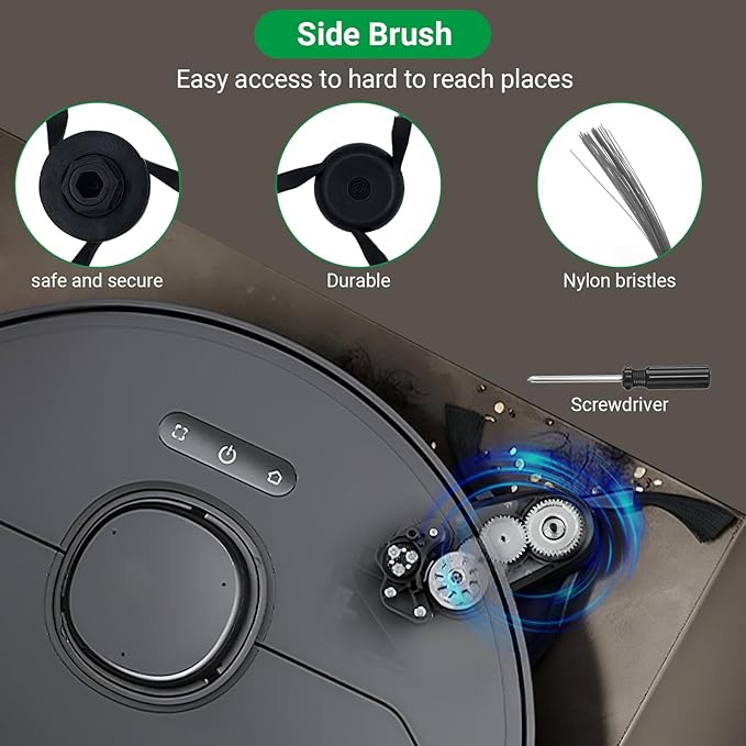 Replacement Kit for Dreame X40 Ultra/X40 Master/L40 Ultra Gen 2 & Mova P50 Pro/p10 pro ultra gen2,2 Main Brushes,4 Filters,6 Mop Pads & Dust Bags & Scented Tablets & Side Brushes