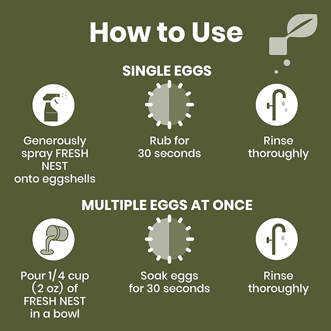 Clean Republic Good Salt Pet Fresh Nest Egg Wash Spray, Natural Cleaner for Freshly Laid Eggs, Made in the USA, 32 Ounce Bottle