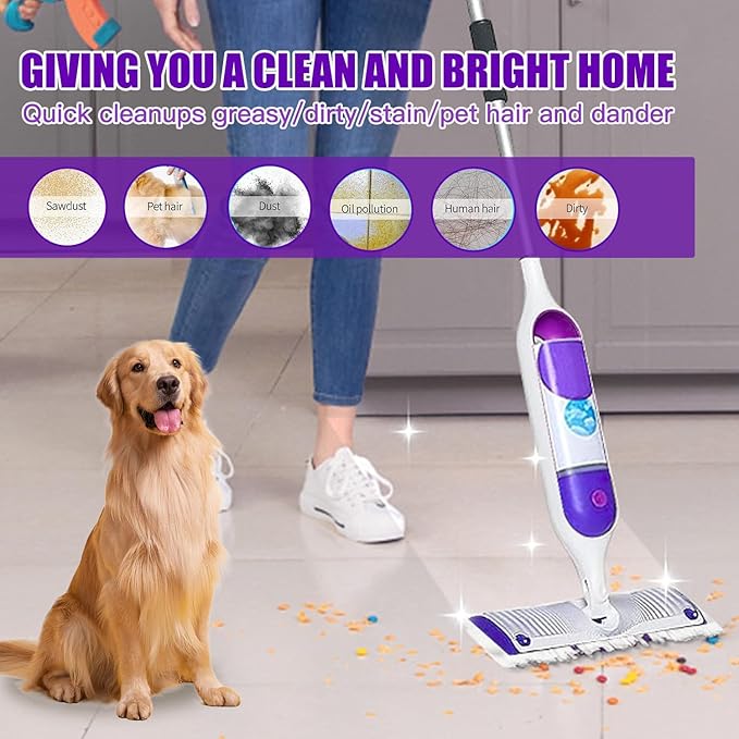 60 Pack Disposable Power Mop Pad Refills, Compatible with Swiffer Power Mop Refills, Thickened Multi-Surface Replacements for Swiffer Wet Pads Refill on All Finished Floors
