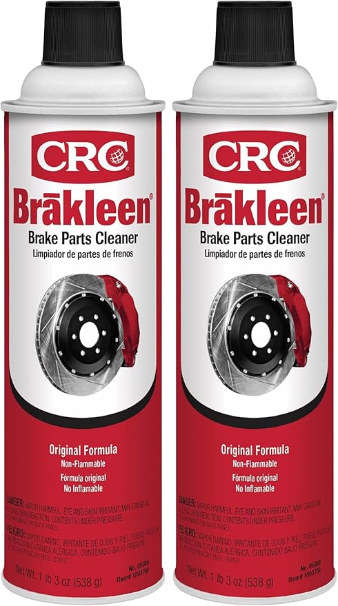 CRC BRAKLEEN Brake Parts Cleaner - Non-Flammable -1lb 3 Oz (05089) (Pack of 2)