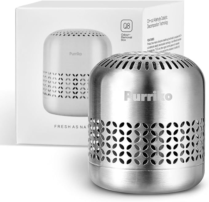 Purriko Refrigerator Deodorizer,Lasts up to 10 Years,Refrigerator Odor Eliminator,Fridge Deodorizer,More Effective Than Baking Soda Bamboo Air Purifying Bags
