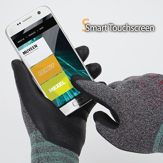 DEX FIT Nitrile Work Gloves FN330, 3D-Comfort Stretchy Fit, Firm Grip, Thin & Lightweight, Touch-Screen Compatible, Durable, Breathable & Cool, Machine Washable; Black XXL (11) 12 Pairs