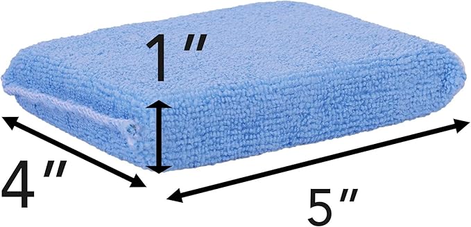 (12-Pack) Professional Microfiber Sealer Applicator Pad – The Perfect Tool to Apply Sealer to All Natural Stone and Tile Like Marble, Granite, Concrete & Slate (Blue)