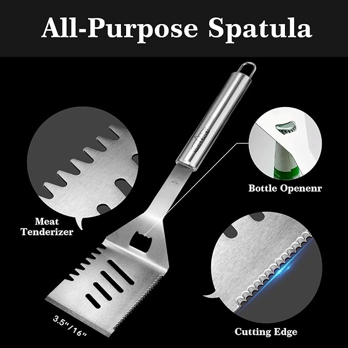 GRILLART 3PCS Grill Tools Bundle with Fast Clean Grill Brush