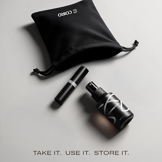 C Coiro Camera Lens Cleaning Kit 3in 1– Lens Cleaner Spray 100ml, Soft Brush & Microfiber Cloth – DSLR, Mirrorless Camera Cleaner Compatible for Canon, Nikon, Sony