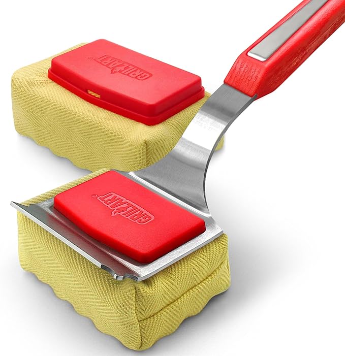 GRILLART Grill Brush Bristle Free. [SteamWizards], Includes 1 Full Grill Brush and 1 Replaceable Cleaning Head (Bundle)