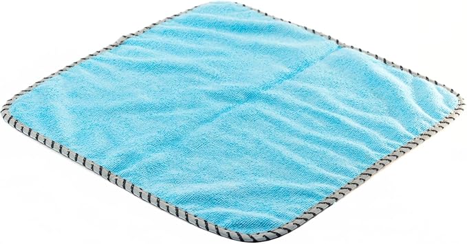 All-Purpose Microfiber Towels (6 Pack) – Flipside 420 GSM, 16x16, 70/30 Blend, Long/Short Pile, Scratch-Free for Auto Car Detailing (Blue)