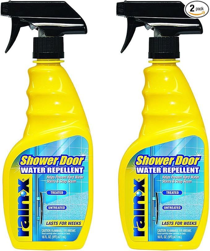Rain-X 630023 Shower Door Water Repellent zozemkl, 16 Fl Oz (2 Pack)