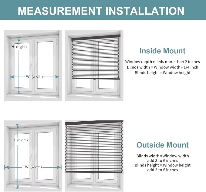 MYshade Cordless Cellular Window Shades No Tools No Drill Blackout Blinds for Indoor Windows Size 29.5" Wide X 72" Height White Room Darkening Window Blinds for Bedroom, Bathroom, Kitchen, Living Room
