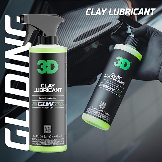 3D Clay Lubricant 1 Gallon – Professional Grade Clay Bar Detailing – Smooth Glide, Scratch-Free Formula for Clay Bar, Pad & Towel – Removes Contaminants, Safe for All Paint – Made in USA