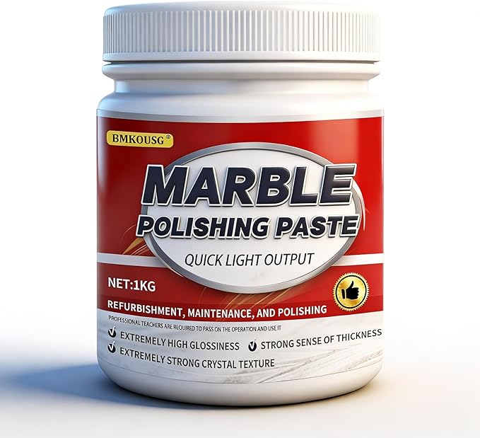 Granite Polishing Paste, Marble Cleaner Countertop, Quartz Polish, Granite Polishing Kit | Marble Cleaner and Polish - Enhances Shine & Maintenance, Safe for Stone Surfaces, 2.2LB (1 - PCS)