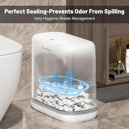 MOPALL 3.5 Gallon Motion Sensor Trash Can Automatic Touchless +3.3 Gallon Slim Garbage Can with Press-Top Lid