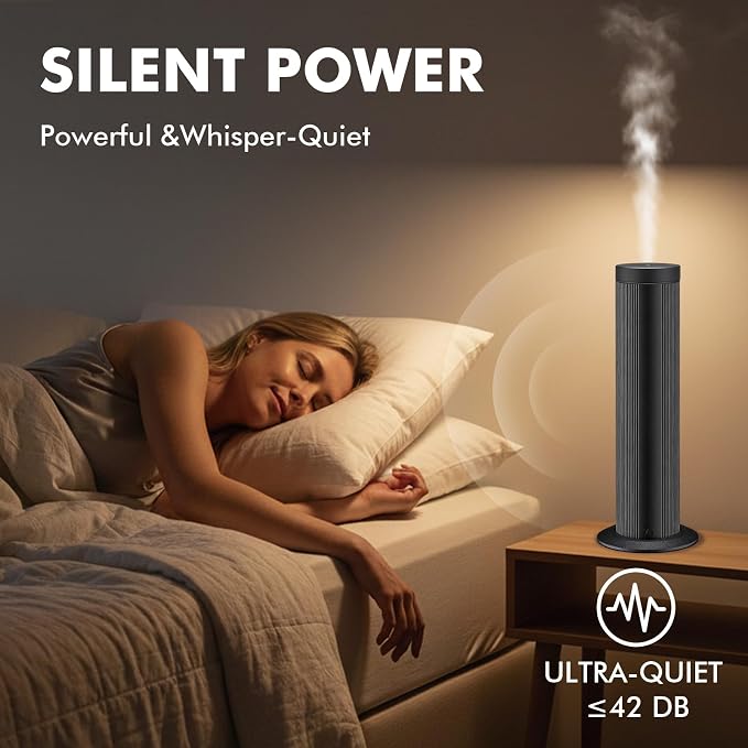 Waterless Essential Oil Diffuser with App Control, Cold-Air Nebulizing Aroma Machine, Covers Up to 1000 Sq Ft, Ultra-Quiet, USB-C Powered