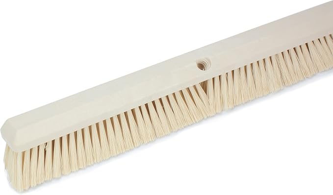 SPARTA 41891EC25 Omni Sweep Plastic Push Broom Head, Heavy Duty, Industrial Broom With Color Code System For Outdoor, Indoor, Garage, Concrete, Patio, Kitchen, Bathroom, 24 Inches, Tan