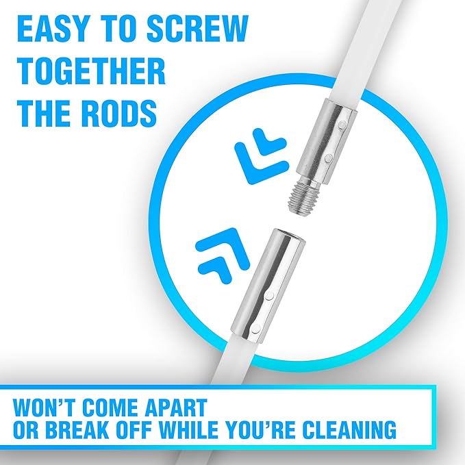 Clear Soda Can Lids & Dryer Vent Cleaner Kit 50 FEET