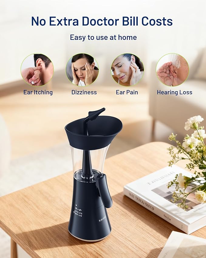 Upgraded Ear Wax Removal Kit, Manual Ear Cleaner, FSA Eligible Items Only List, One-Hand Use, Safe & Comfortable for Home - Blue