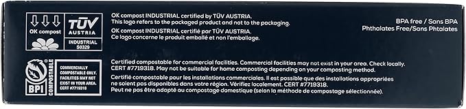 BioBag 100% Certified Compostable Resealable Snack Bags, 360 Count, Perfect for Lunches, Snacks, and On The Go